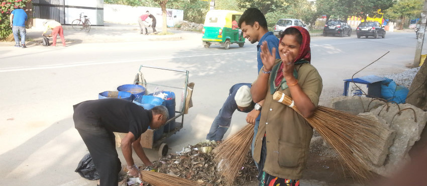 AMT team participating in Swachh Bharat clean-up drive 2